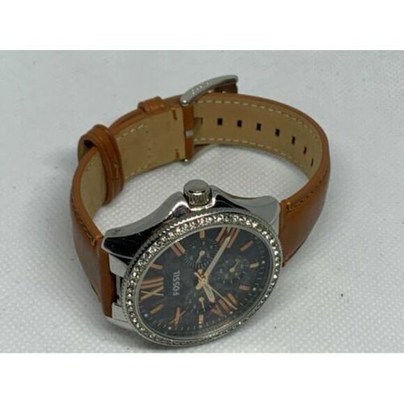 Fossil AM4632 Men's Brown Leather Analog Black Dial Quartz Genuine Watch Aa62 - Picture 7 of 9